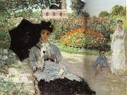 Claude Monet Camille in the Garden with Jean and his Nanny china oil painting artist